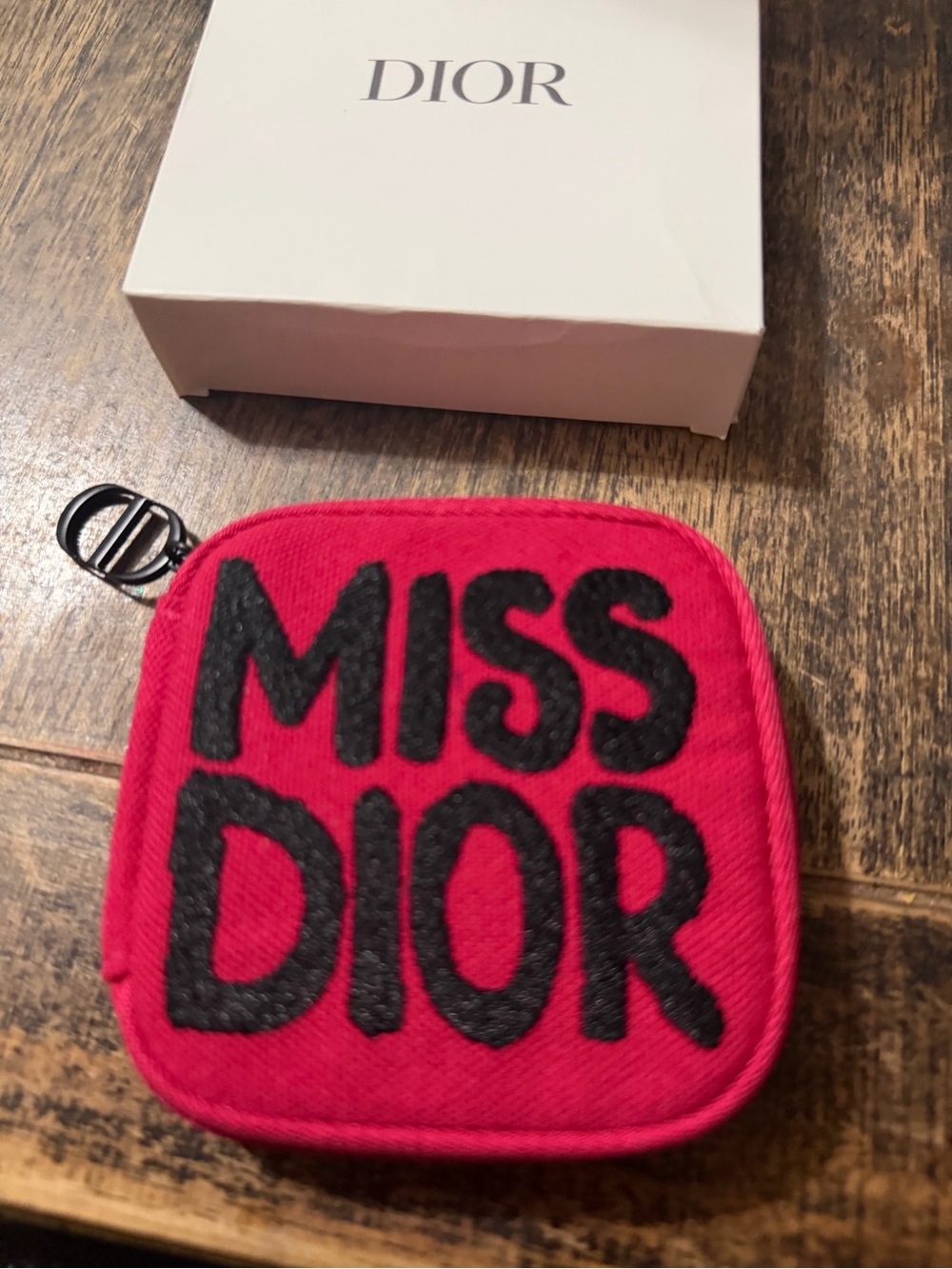Dior Kids Pink 'Miss Dior' Zip Pouch